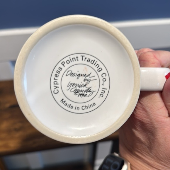 Vtg Cat & Goldfish Coffee Mug Cup by Gerrica Connolly Cypress Point Trading Co. - Picture 5 of 6